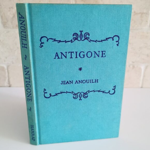 1960s Antigone Book Blue by Jean Anouilh FRENCH Play Inspired Sophocles Tragedy - Picture 2 of 11